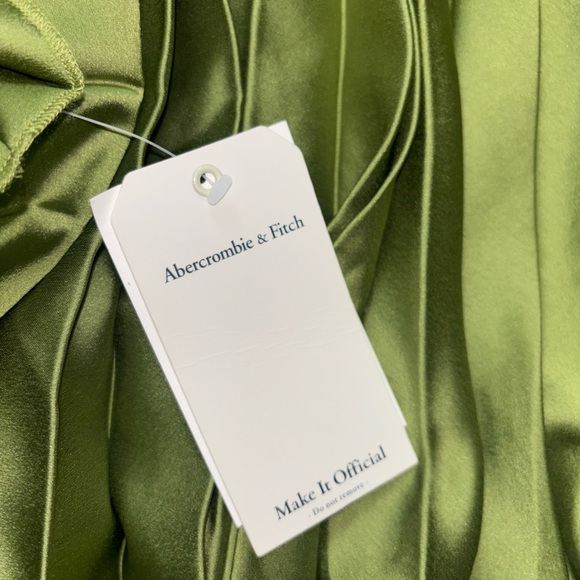 Abercrombie & Fitch Elegant Green Pleated Dress - Picture 4 of 7